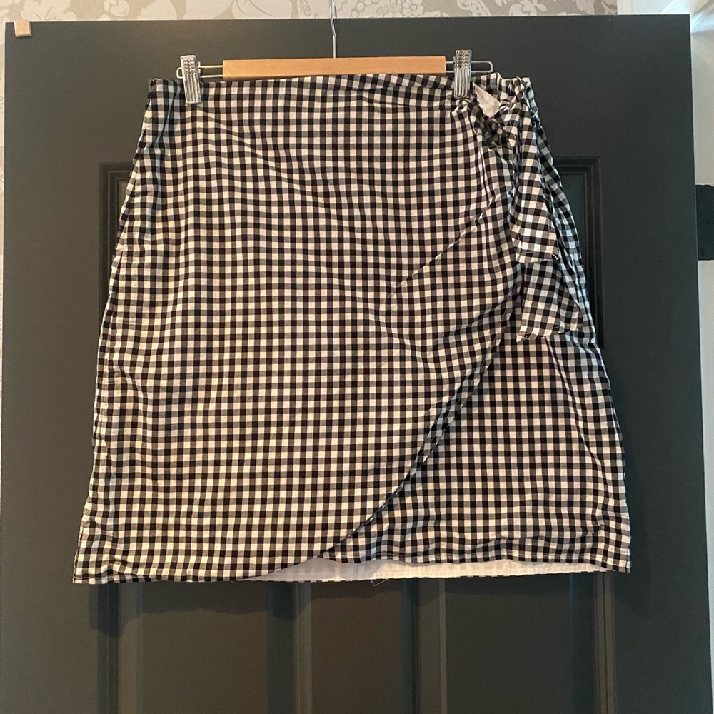 Gap Gingham Mini Wrap Sz 14 Tall